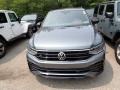 2022 Platinum Gray Metallic Volkswagen Tiguan SE R-Line 4Motion Black Edition  photo #2