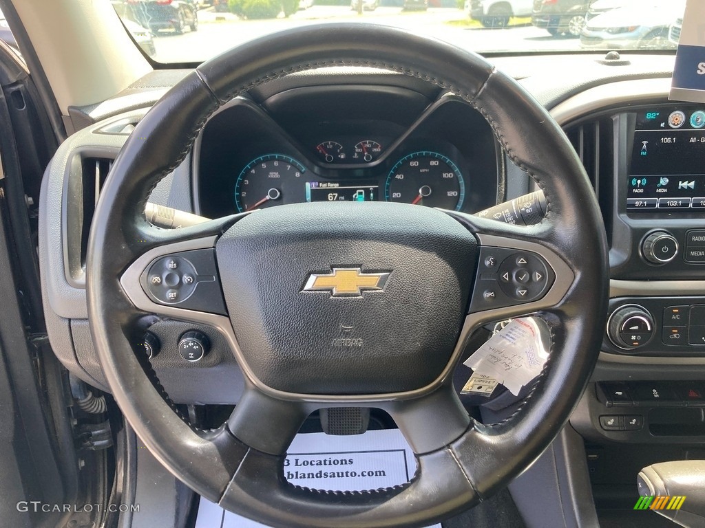 2016 Chevrolet Colorado Z71 Crew Cab 4x4 Jet Black Steering Wheel Photo #146224695