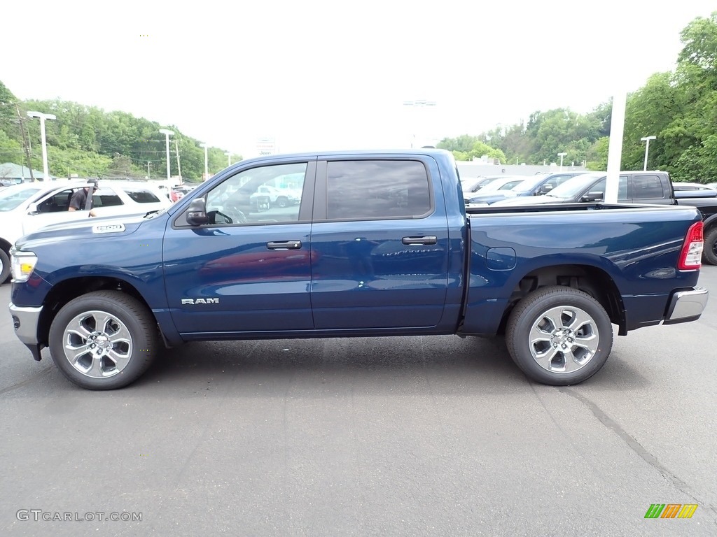 2023 1500 Big Horn Crew Cab 4x4 - Patriot Blue Pearl / Black photo #2