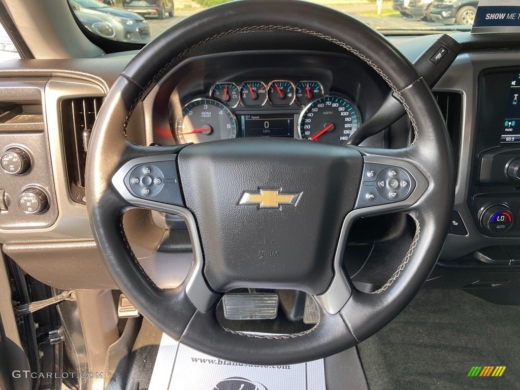 2016 Chevrolet Silverado 1500 LT Crew Cab 4x4 Jet Black Steering Wheel Photo #146225550