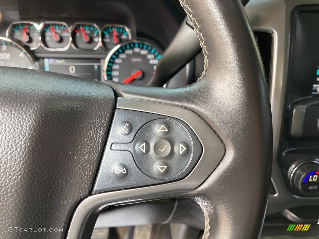 2016 Chevrolet Silverado 1500 LT Crew Cab 4x4 Jet Black Steering Wheel Photo #146225634