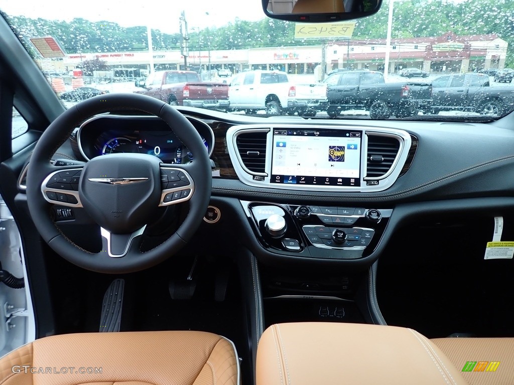 2023 Chrysler Pacifica Pinnacle Plug-In Hybrid Caramel/Black Dashboard Photo #146225874