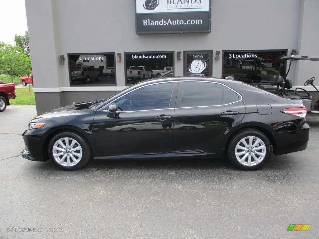 2019 Camry LE - Midnight Black Metallic / Black photo #1
