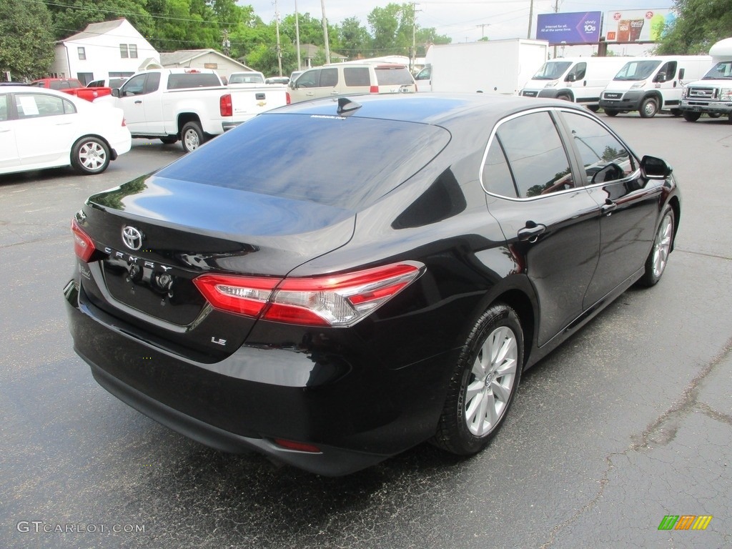 2019 Camry LE - Midnight Black Metallic / Black photo #4