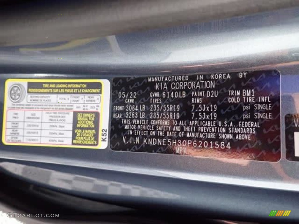 2023 Kia Carnival SX Prestige Color Code Photos