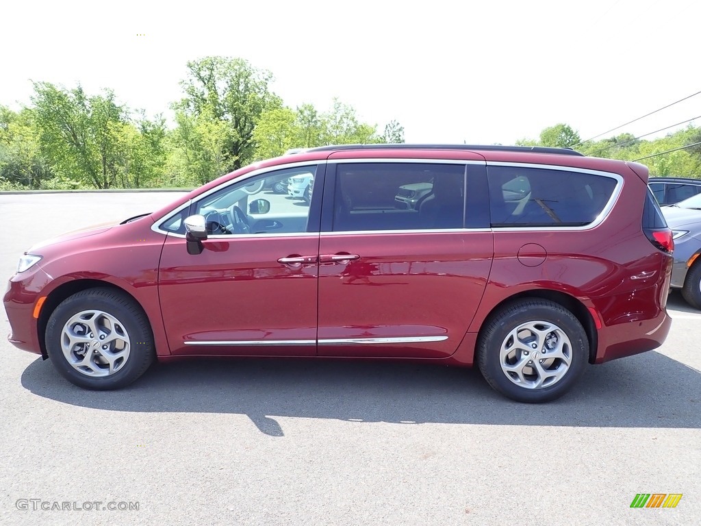 2023 Pacifica Limited AWD - Velvet Red Pearl / Black/Alloy photo #2