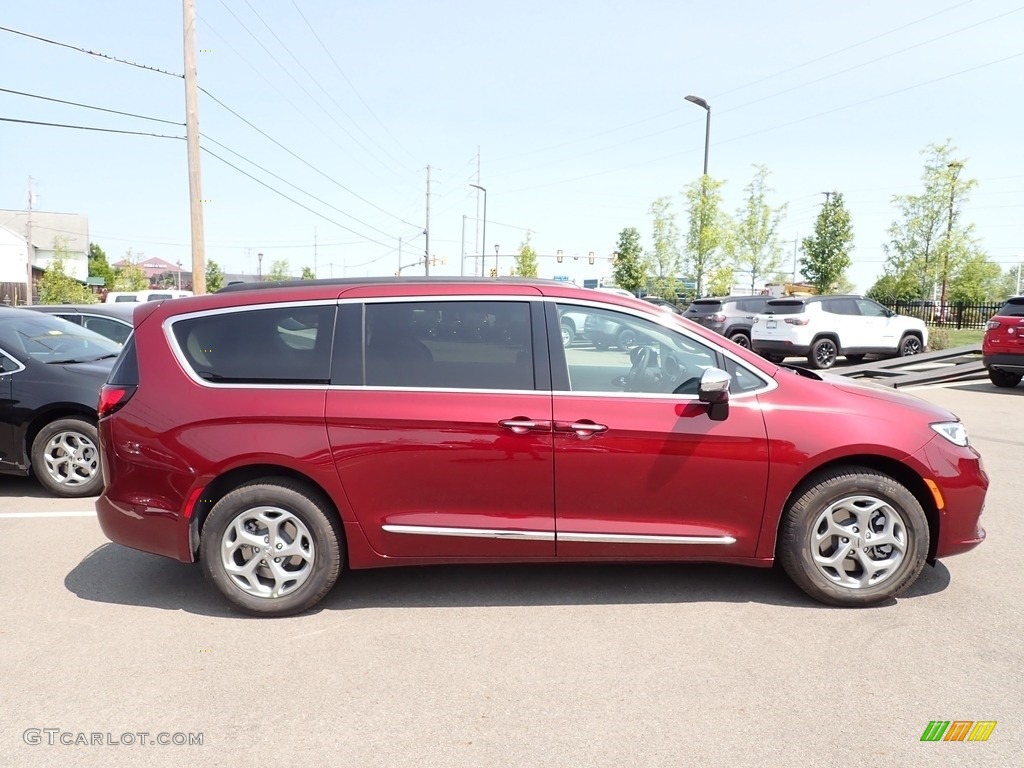 2023 Pacifica Limited AWD - Velvet Red Pearl / Black/Alloy photo #6
