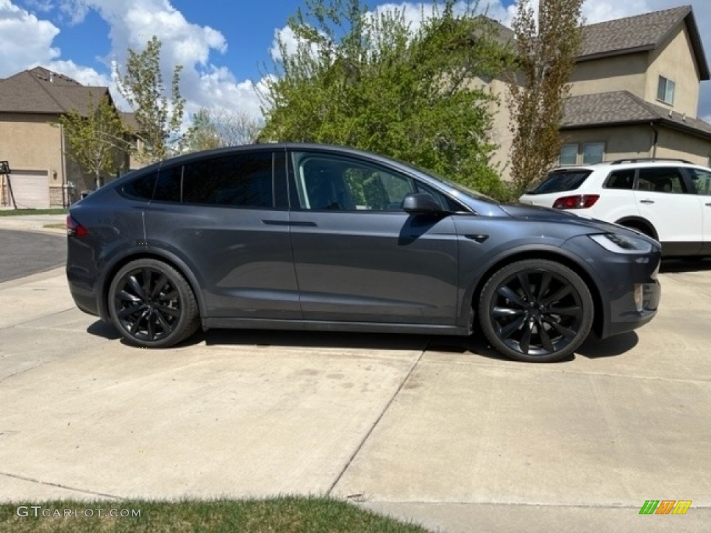 Midnight Silver Metallic 2018 Tesla Model X 100D Exterior Photo #146228943