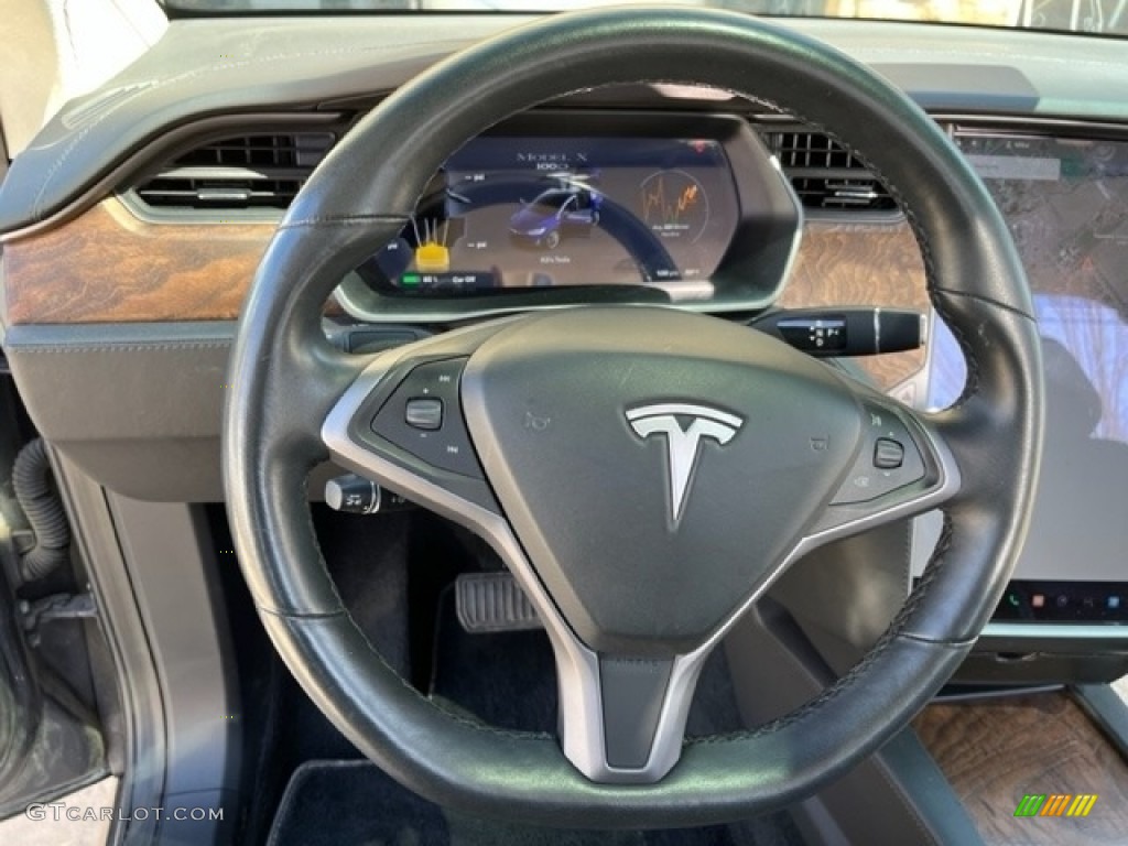 2018 Tesla Model X 100D Black Steering Wheel Photo #146228991