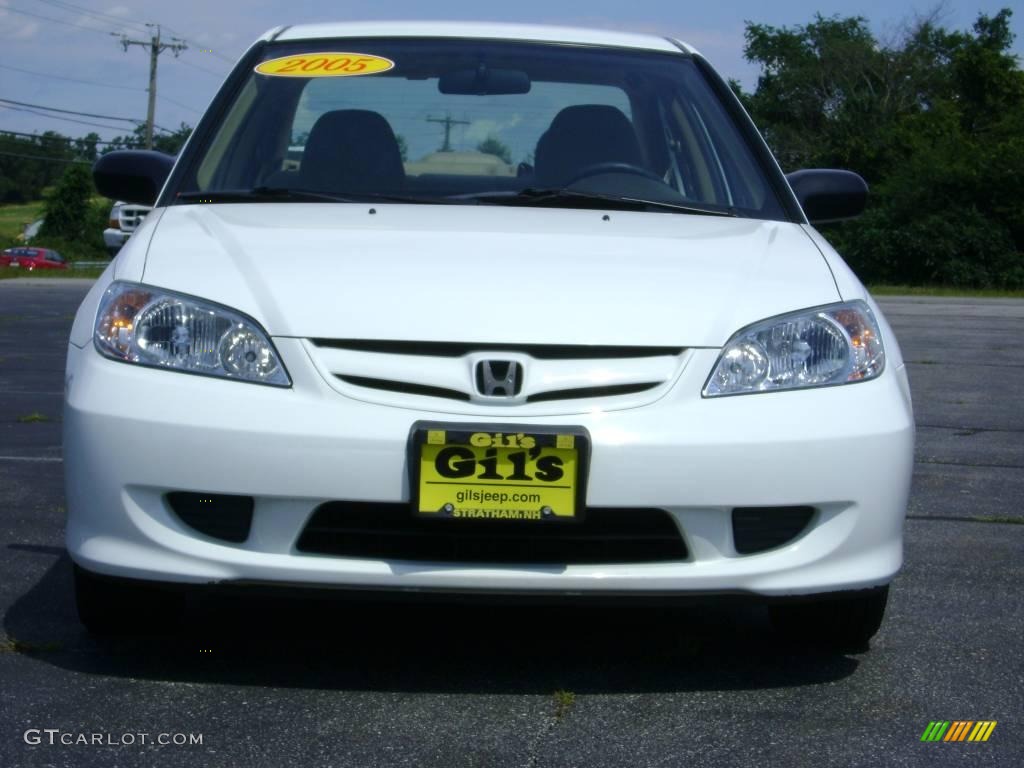 2005 Civic LX Sedan - Taffeta White / Ivory photo #2