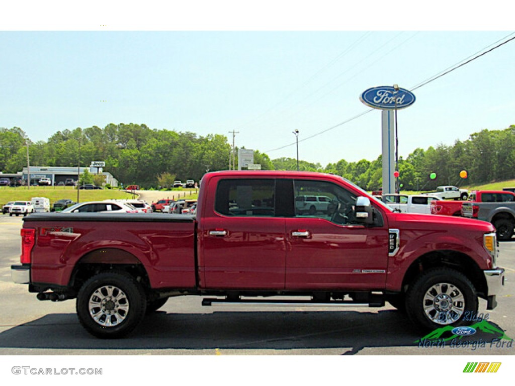 2017 F250 Super Duty XLT Crew Cab 4x4 - Ruby Red / Medium Earth Gray photo #6