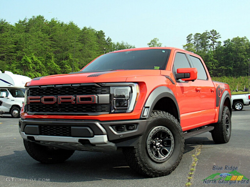 2022 F150 SVT Raptor SuperCrew 4x4 - Code Orange / Black photo #1