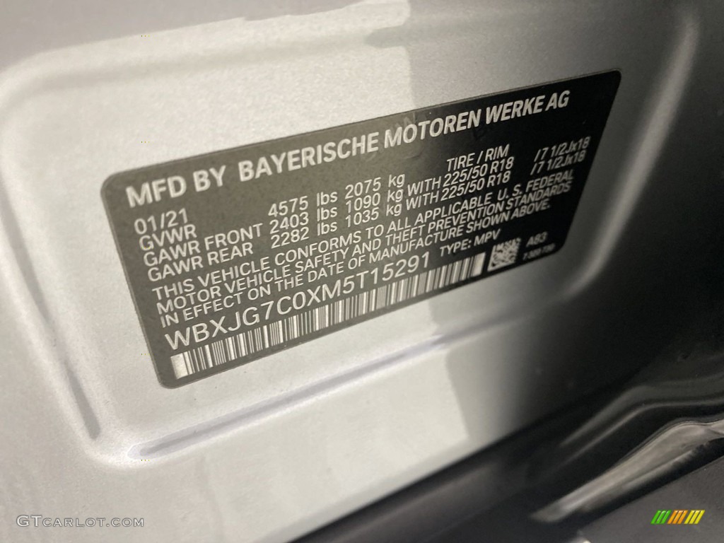 2021 BMW X1 sDrive28i Color Code Photos