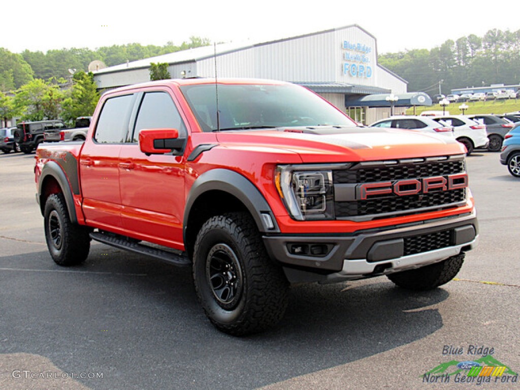 2022 F150 SVT Raptor SuperCrew 4x4 - Code Orange / Black photo #7