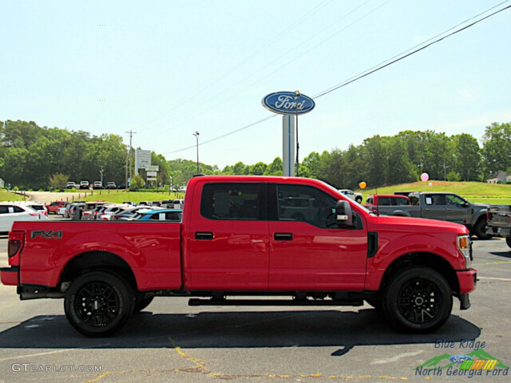 2022 F250 Super Duty XLT Crew Cab 4x4 - Race Red / Medium Earth Gray photo #6