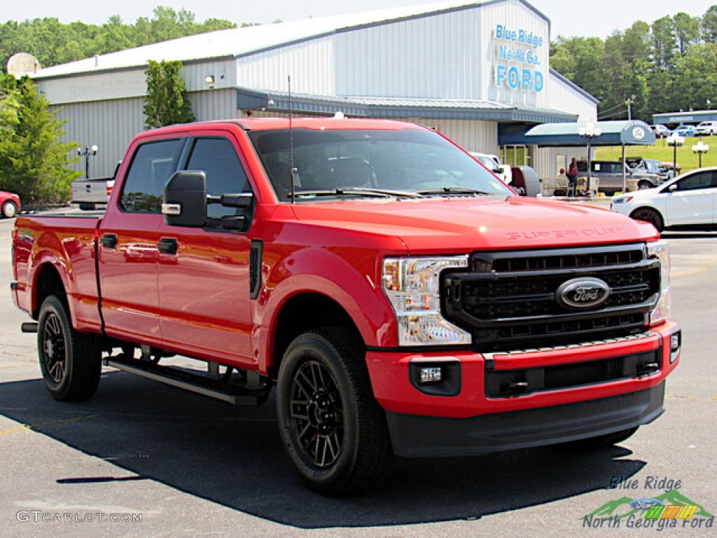 2022 F250 Super Duty XLT Crew Cab 4x4 - Race Red / Medium Earth Gray photo #7