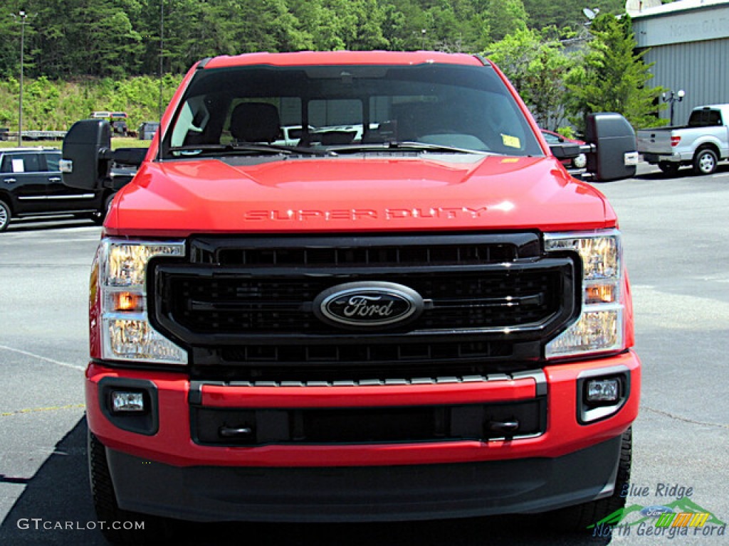 2022 F250 Super Duty XLT Crew Cab 4x4 - Race Red / Medium Earth Gray photo #8