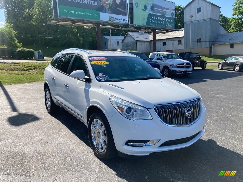 2017 Enclave Leather - White Frost Tricoat / Light Titanium photo #7