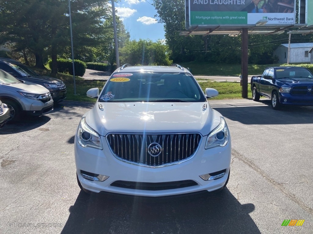 2017 Enclave Leather - White Frost Tricoat / Light Titanium photo #8