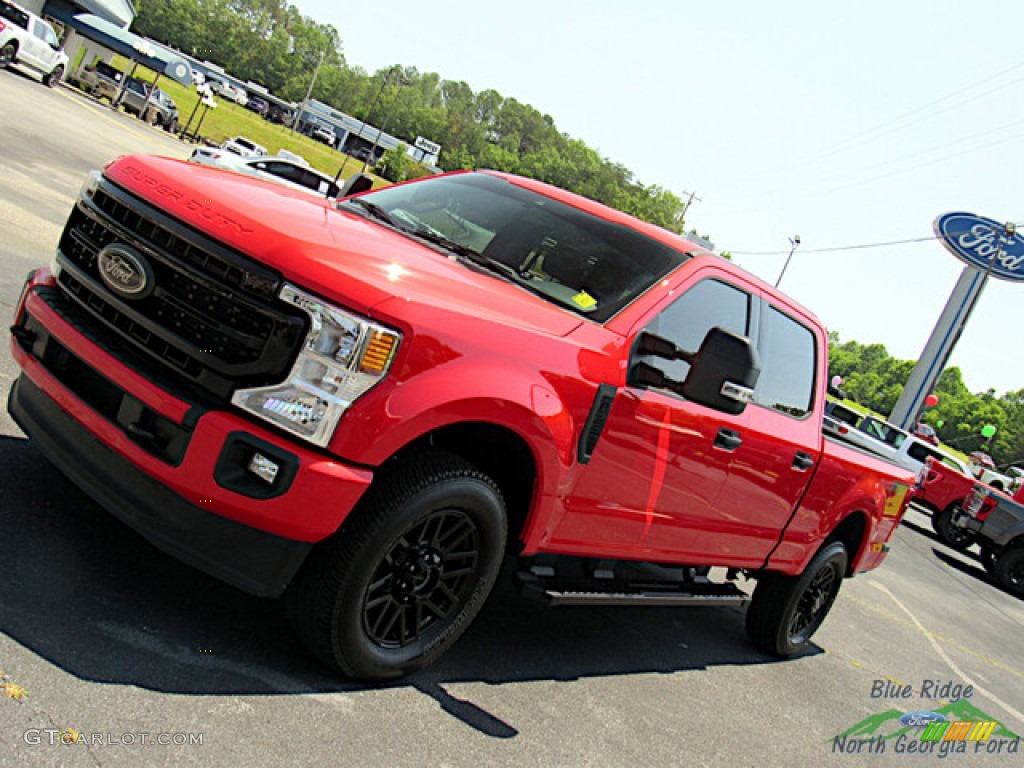 2022 F250 Super Duty XLT Crew Cab 4x4 - Race Red / Medium Earth Gray photo #27