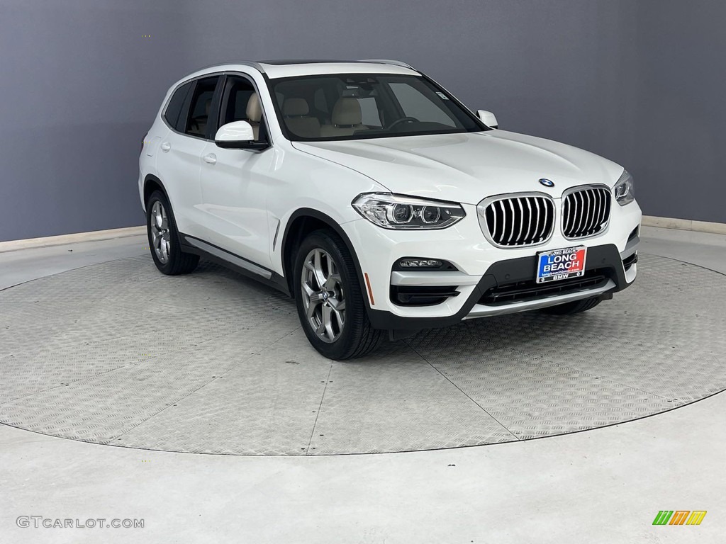 2020 X3 sDrive30i - Alpine White / Canberra Beige/Black photo #4