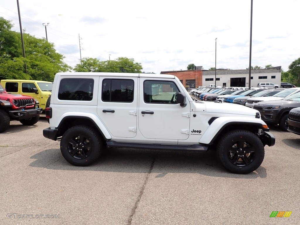 2023 Wrangler Unlimited Sahara Altitude 4x4 - Bright White / Black photo #6