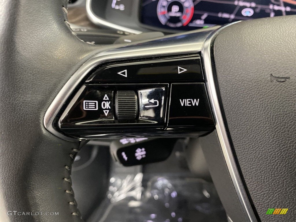 2019 Audi A6 3.0 TFSI Premium Plus quattro Black Steering Wheel Photo #146237019