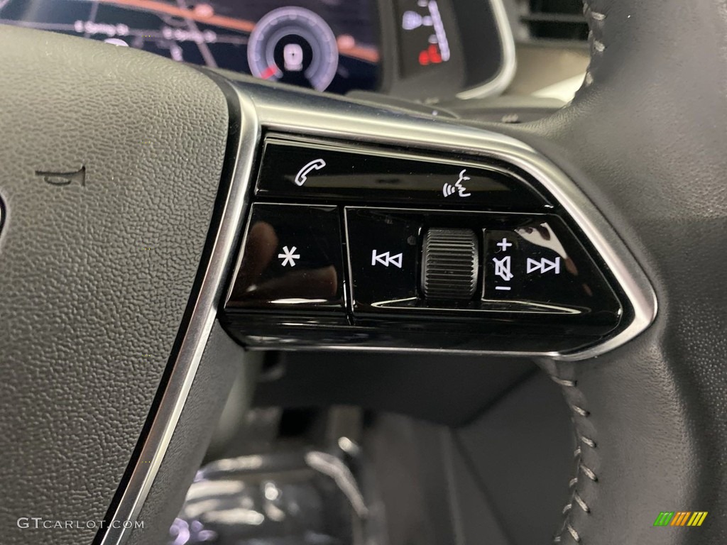 2019 Audi A6 3.0 TFSI Premium Plus quattro Black Steering Wheel Photo #146237040