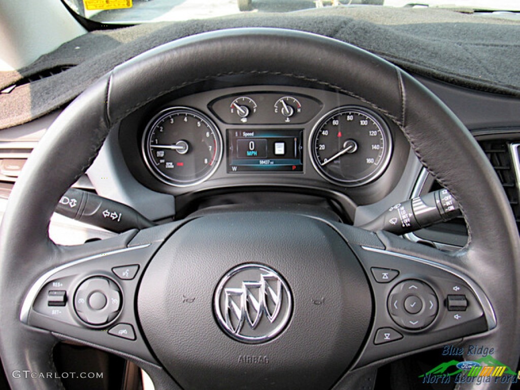 2019 Buick Enclave Essence Dark Galvanized/Ebony Accents Steering Wheel Photo #146237166