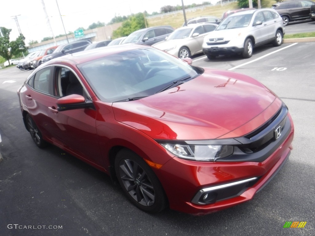 2020 Civic EX-L Sedan - Molten Lava Pearl / Black photo #5