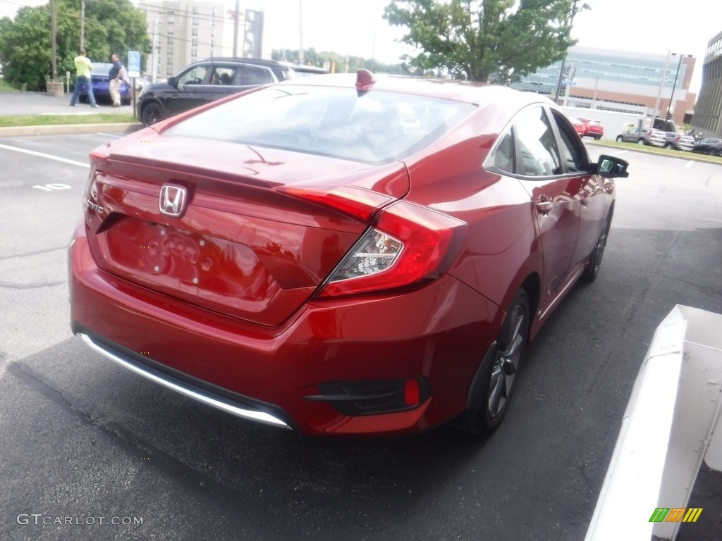 2020 Civic EX-L Sedan - Molten Lava Pearl / Black photo #6