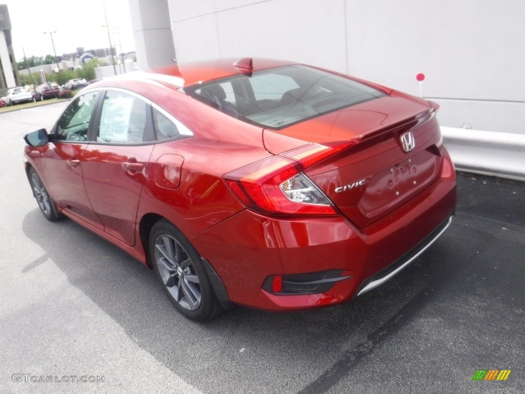 2020 Civic EX-L Sedan - Molten Lava Pearl / Black photo #8