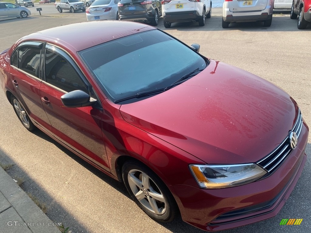 2016 Jetta S - Cardinal Red Metallic / Titan Black photo #4