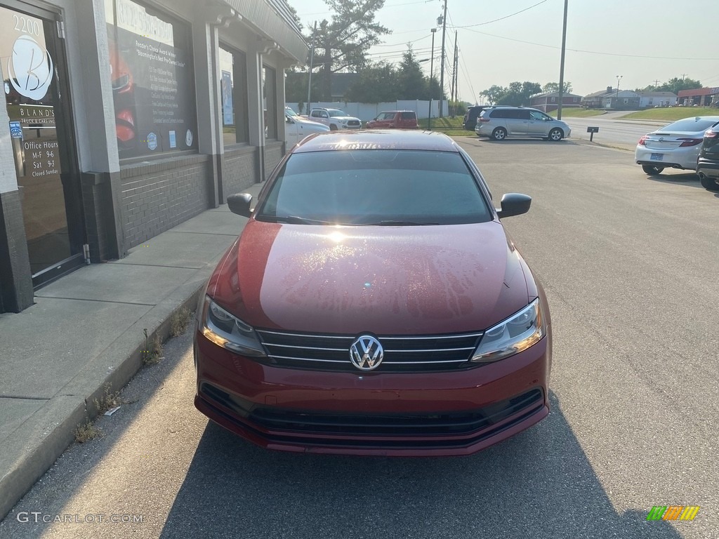 2016 Jetta S - Cardinal Red Metallic / Titan Black photo #5