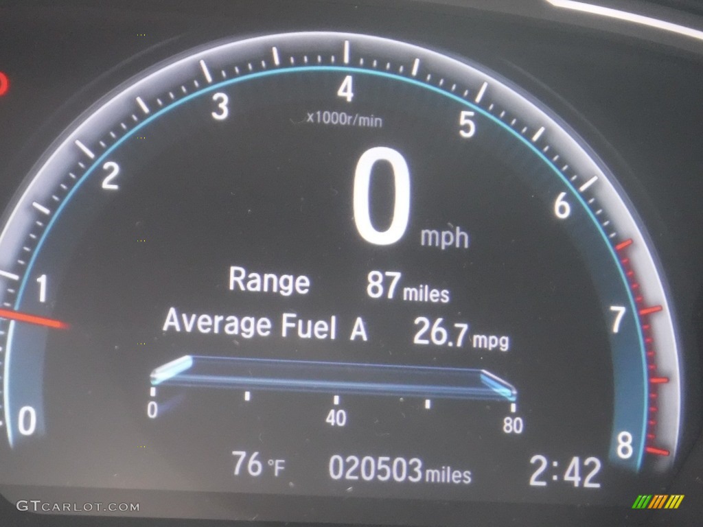 2020 Civic EX-L Sedan - Molten Lava Pearl / Black photo #34