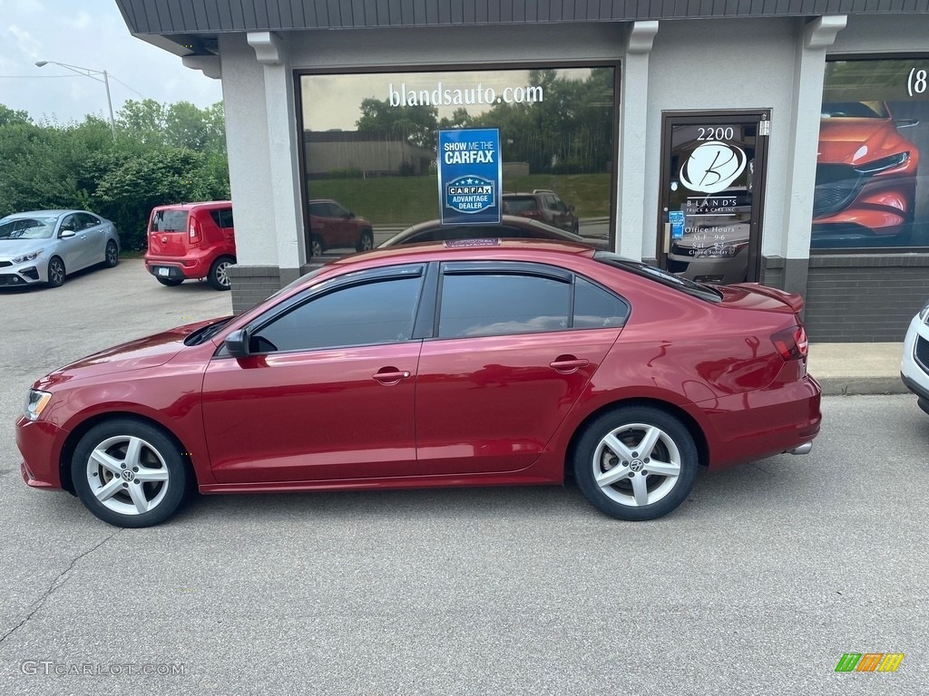2016 Jetta S - Cardinal Red Metallic / Titan Black photo #40