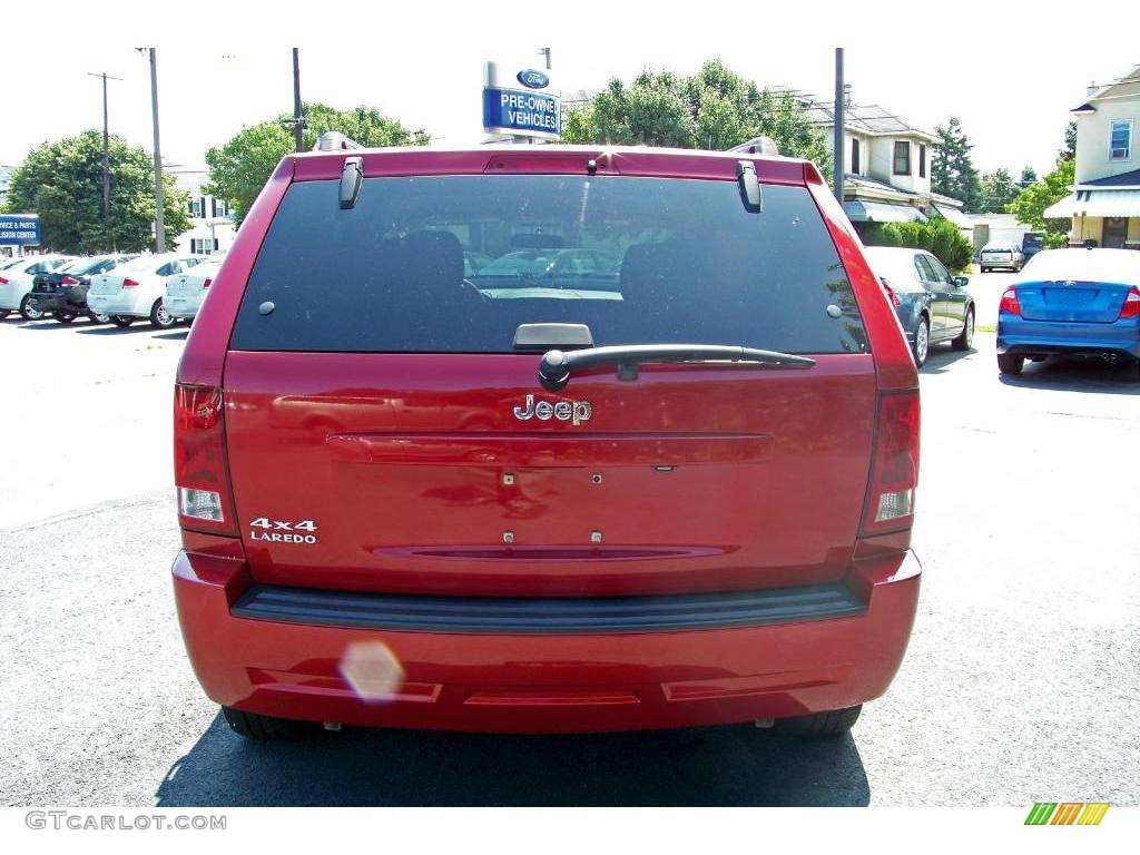 2006 Grand Cherokee Laredo 4x4 - Inferno Red Crystal Pearl / Khaki photo #6