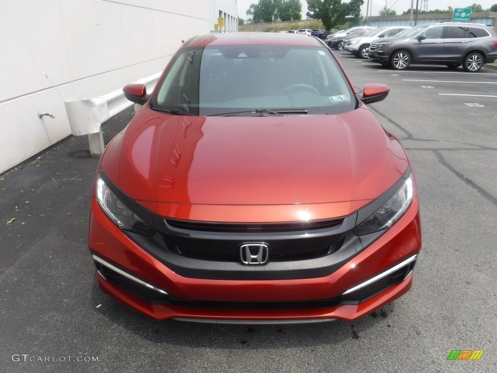 2020 Civic LX Sedan - Molten Lava Pearl / Black photo #2