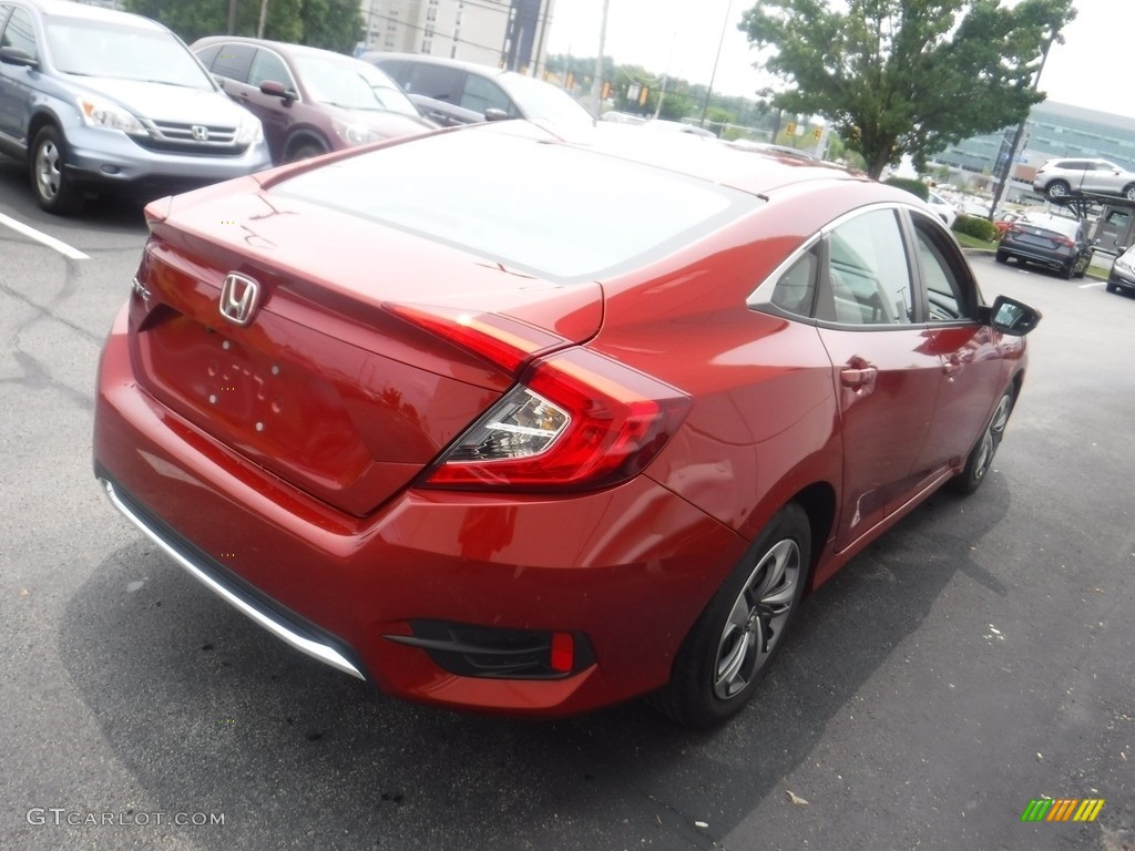 2020 Civic LX Sedan - Molten Lava Pearl / Black photo #4