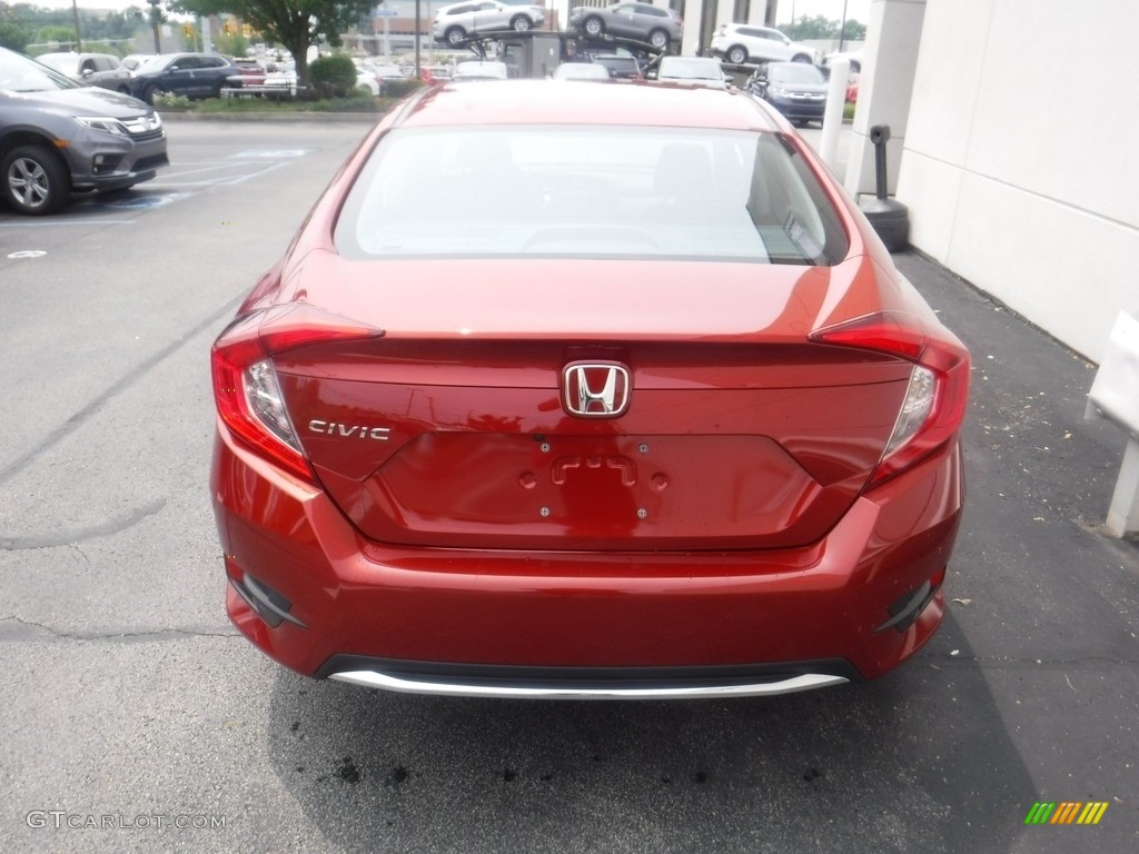 2020 Civic LX Sedan - Molten Lava Pearl / Black photo #5