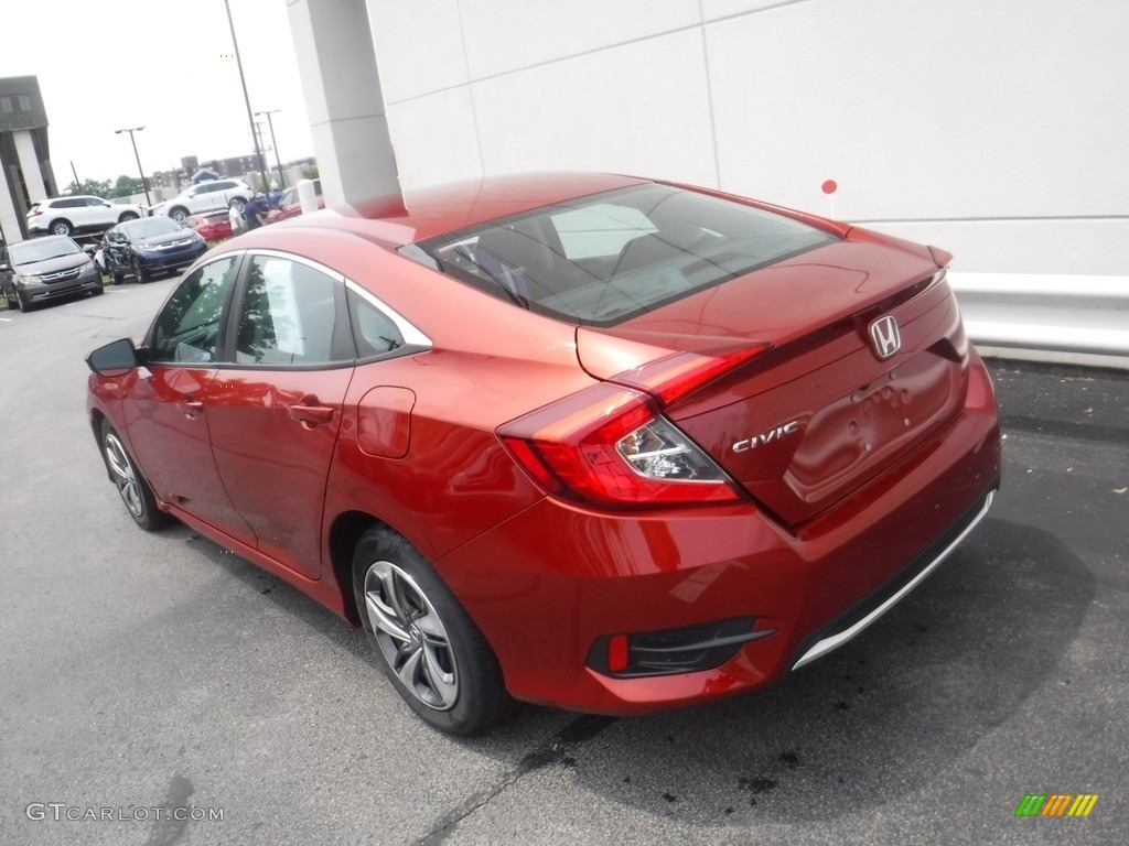 2020 Civic LX Sedan - Molten Lava Pearl / Black photo #6