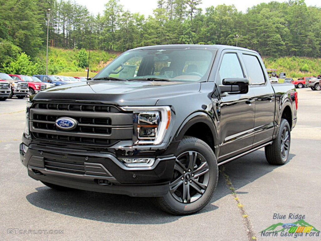 2023 F150 Lariat SuperCrew 4x4 - Agate Black Metallic / Black photo #1