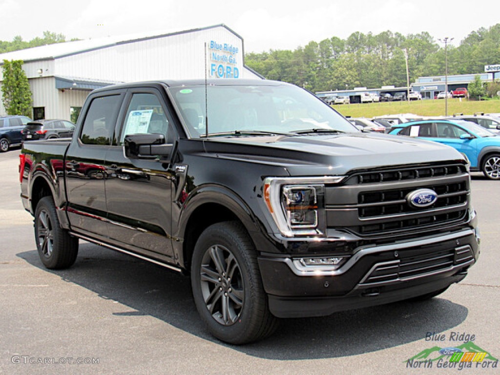 2023 F150 Lariat SuperCrew 4x4 - Agate Black Metallic / Black photo #7