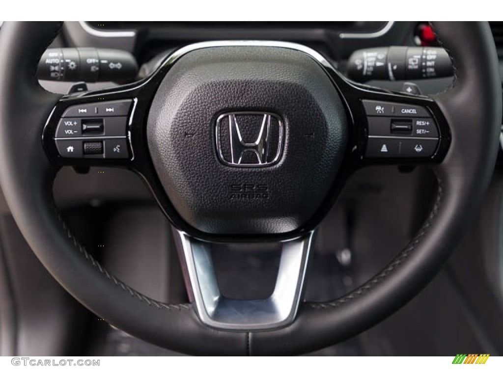 2023 Honda Pilot EX-L Black Steering Wheel Photo #146240079
