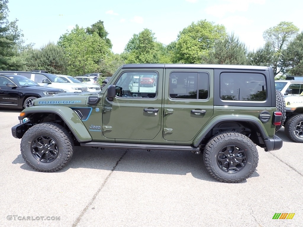 Sarge Green 2023 Jeep Wrangler Unlimited Rubicon 4XE 20th Anniversary Hybrid Exterior Photo #146240802