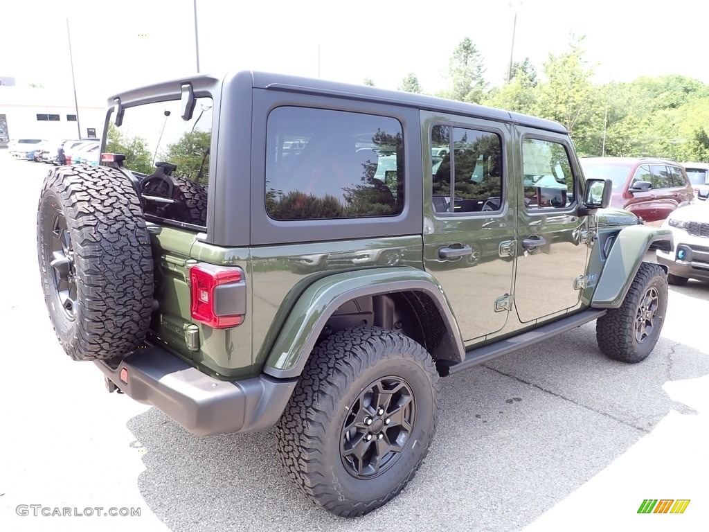 2023 Wrangler Unlimited Rubicon 4XE 20th Anniversary Hybrid - Sarge Green / 20th Anniversary Red/Black photo #5