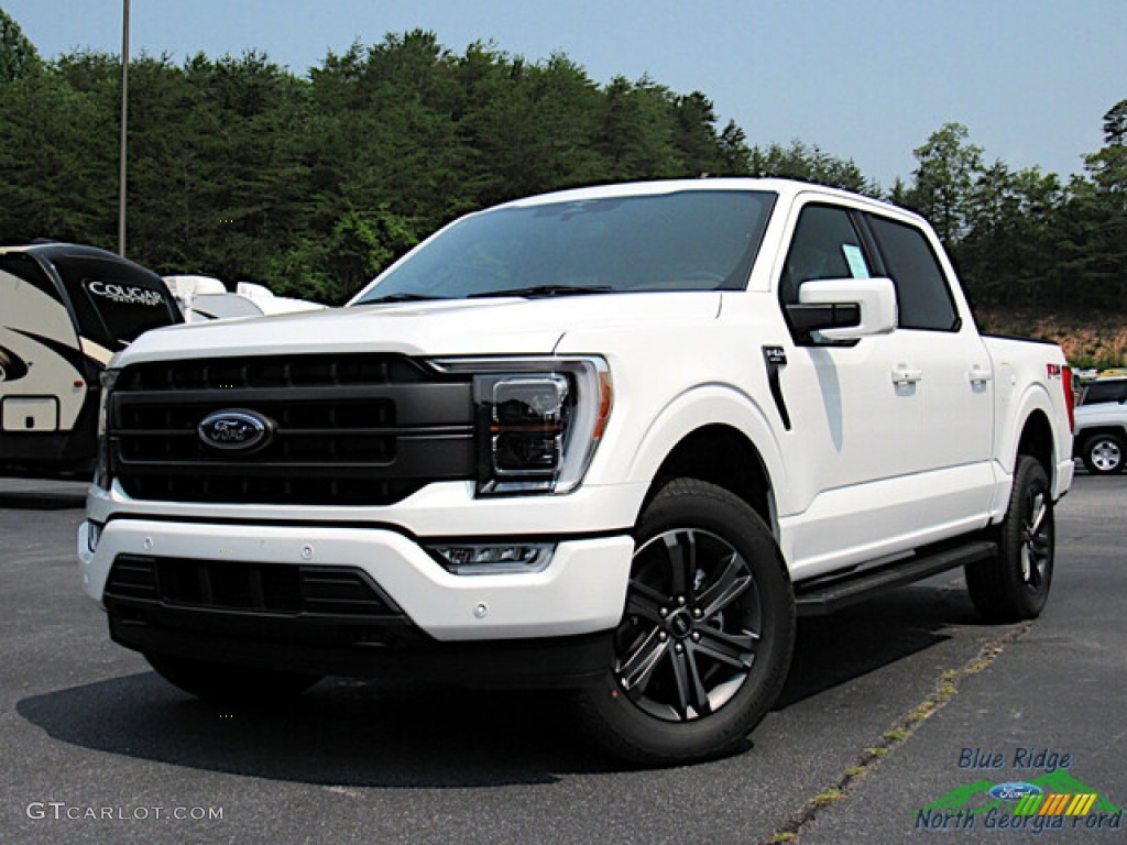 2023 F150 Lariat SuperCrew 4x4 - Star White Metallic Tri-Coat / Black photo #1