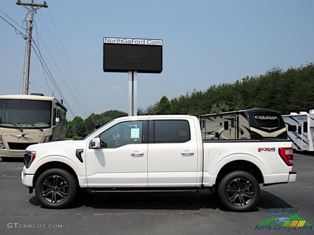 2023 F150 Lariat SuperCrew 4x4 - Star White Metallic Tri-Coat / Black photo #2