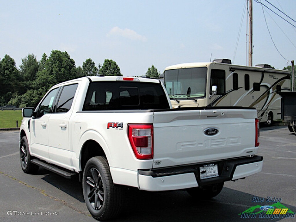 2023 F150 Lariat SuperCrew 4x4 - Star White Metallic Tri-Coat / Black photo #3