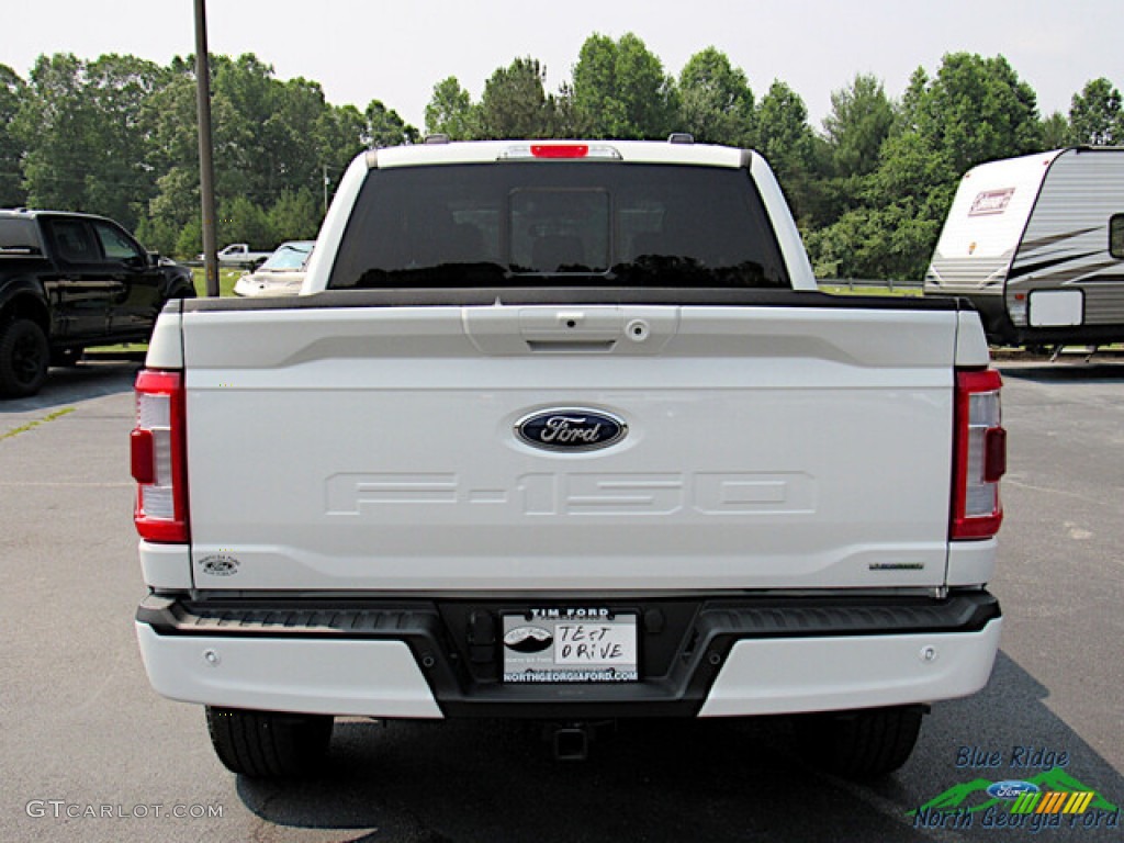 2023 F150 Lariat SuperCrew 4x4 - Star White Metallic Tri-Coat / Black photo #4